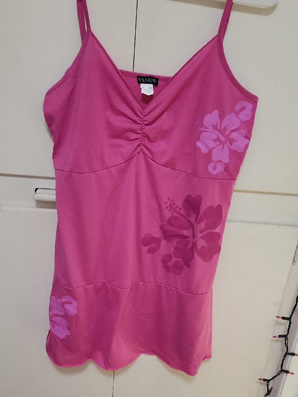 VENUS Hot Pink Floral Spaghetti-Strap  Dress